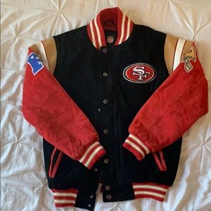 Leather and Suede NFL San Francisco 49ers Jacket